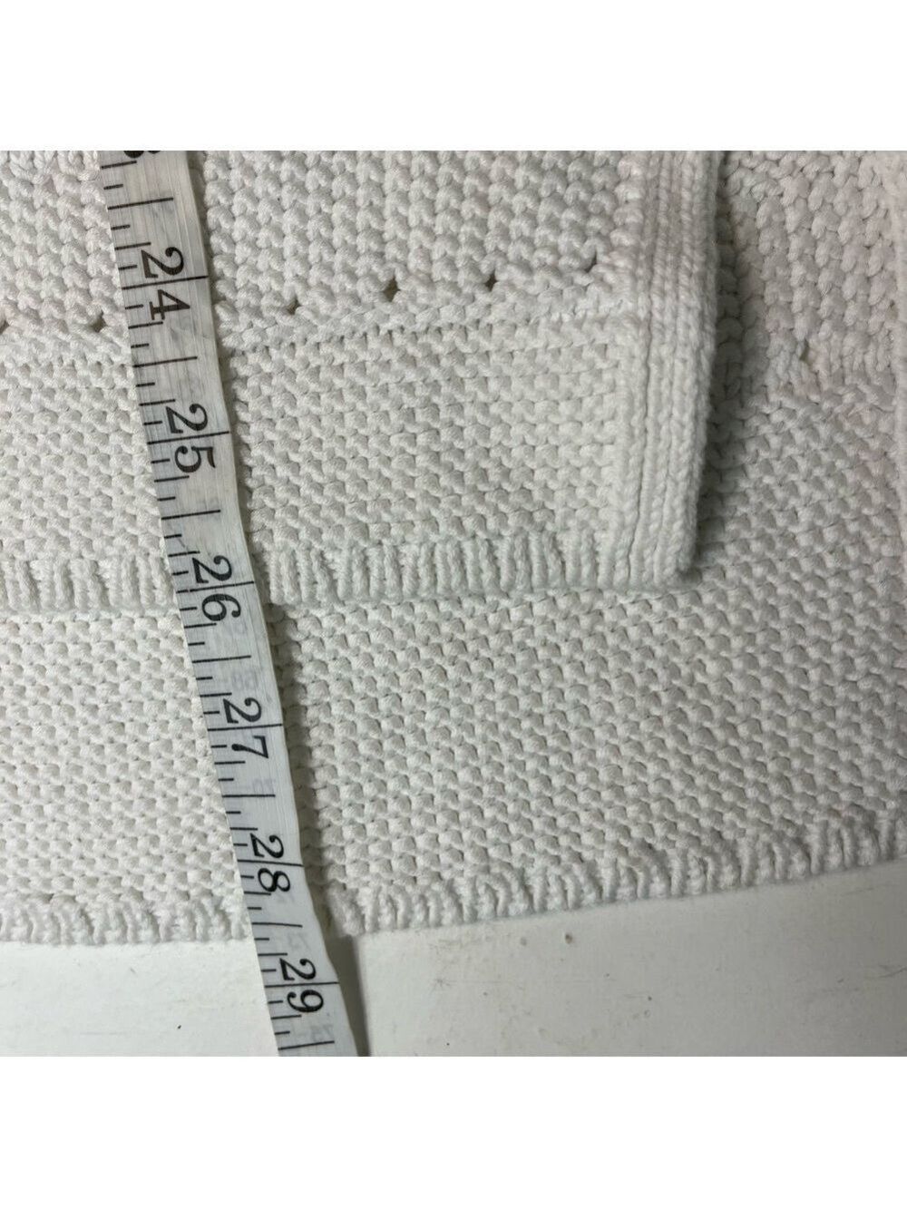 J. Jill Linen Cotton Blend Sleeveless Tunic Sweater White Crochet, size XSP - Picture 9 of 10